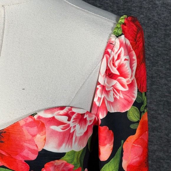 Atoir Elektra Dress Long Sleeve Floral Red Midi US 4 AUS 8 Small - Picture 5 of 10